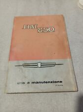 LIBRETTO USO E MANUTENZIONE FIAT 850 9ª ed. V-1966 vintage auto d'epoca