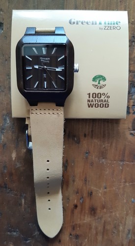 Orologio legno green time - green,