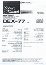 Pioneer dex service manual - pioneer, dex-77