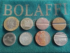 LOTTO DI 8 GETTONI TOKEN TUTTI