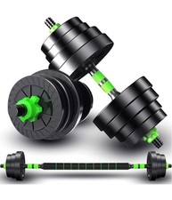 Kit 2in1 Bilanciere + Manubri Con Pesi Regolabili Componibili Tot 40 Kg Palestra