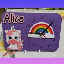 Orologio bimba Legno personalizzato unicorno