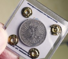 Regno d'Italia 1 lira Argento Araldica 1907 chiusa garanzia Saponara q.BB-BB