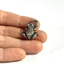 ciondolo rana articolata argento sterling italiano vintage