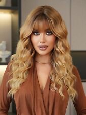 Parrucca Bionda  Con Onde,Parrucca Bionda Riccia ,Parrucca Bionda Lunga 