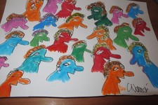 QUADRO DIPINTO SU CARTA cm 17