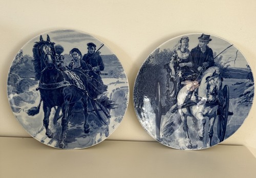 Antique blue white horse - 2, x