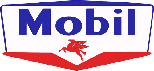 Adesivo mobil oil logo - adesivo, lato