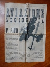 AVIAZIONE LEGIONARIA 1938 Guerra Spagna fascismo D'Annunzio giornale aeronautica