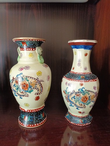 Vaso cinese vintage coppia - vaso,