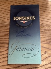 Longines Libretto Garanzia Orologio Flagship Anni 60