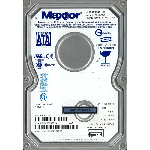 Hard disk hdd sata 160gb - hard-disk,