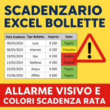 Scadenzario Bollette Excel con