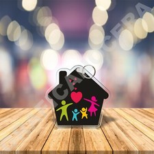 Portachiavi in Plexiglasss Festa del Papà a forma di Casa