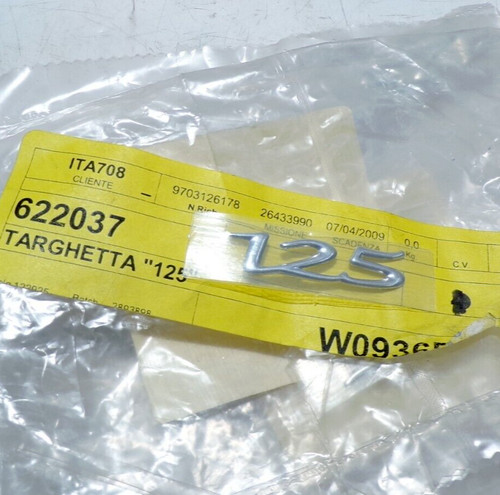 Targhetta 125 per - "125", piaggio