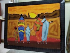 Quadro con dipinto stoffa - su,