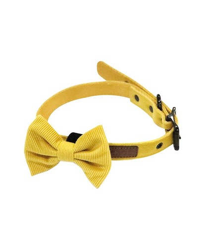Collare giallo con papillon