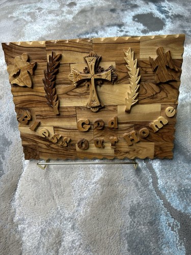Targa parete legno dio - targa, in