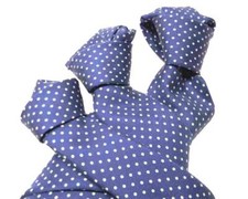 Cravatta blu navy a pois