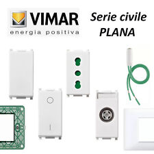 VIMAR PLANA PRESA 16A ANTENNA TV DEVIATORE INTERUTTORE BIPOLARE 2P LUCE PLACCA