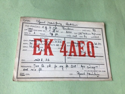 Vintage qsl radio - vintage,
