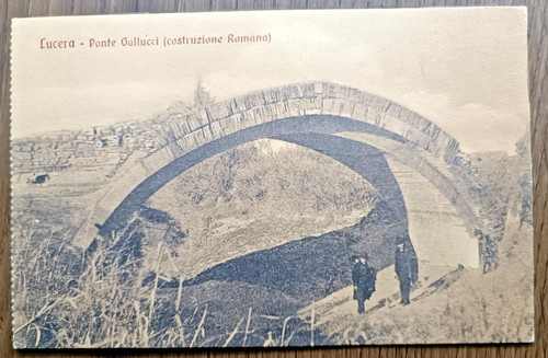 Cartolina lucera ponte - di, lucera,