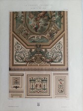 1871 Cromolitografia Architettura Privata Pittura decorativa