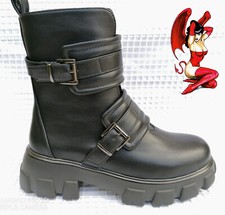 stivali ANFIBI DONNA STIVALI STIVALETTI -50% tipo harley 35 a 41