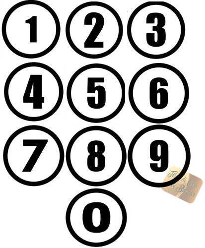 Adesivi numeri gara con - adesivi,