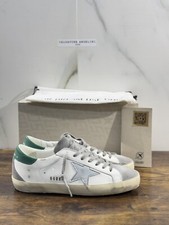 Golden Goose Sneaker Uomo Super Star White Green   Pelle Luxury Men Sneaker 41
