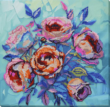 Kit ricamo perline rose - , set