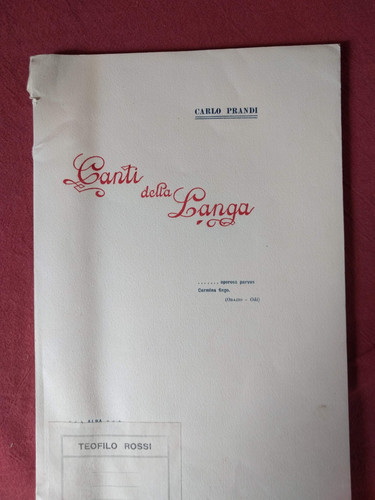 Canti della langa carlo - langa,