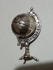 Mini mappamondo rotante in argento 800, mini rotating silver globe, mappamondo ar