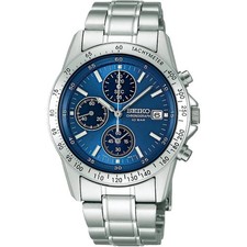 SEIKO Orologio Uomo Spirit SBTQ071 Cronografo Quarzo Argento Blu