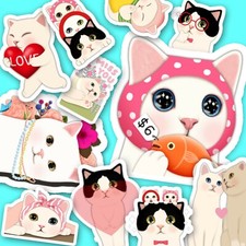 48 Adesivi Choo Choo Cat, Diario, Adesivi Diario Kawaii, Adesivi Jetoy [USA]