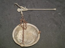  BILANCIA STADERA ANTICA  IN OTTONE MINI BILANCIA Pesa diam. piatto 9cm