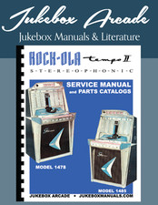 NUOVO! Rock-Ola Model 1478 e 1485 Manuale di servizio completo. & Cataloghi ricambi