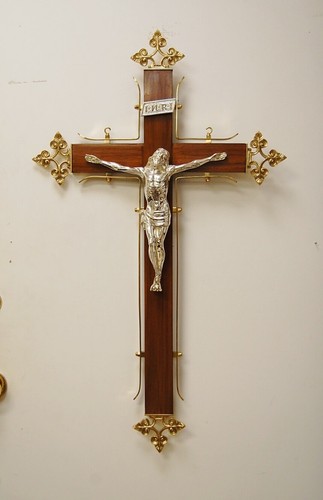 Croce parete legno con - da,