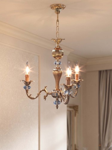 Lampadario classico ottone - lampadario, in