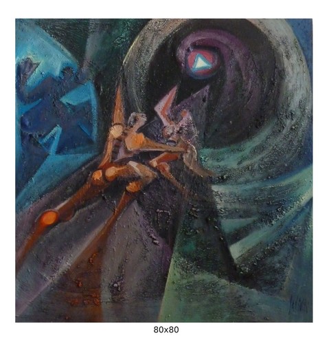 Opere olio tela - tela, artista