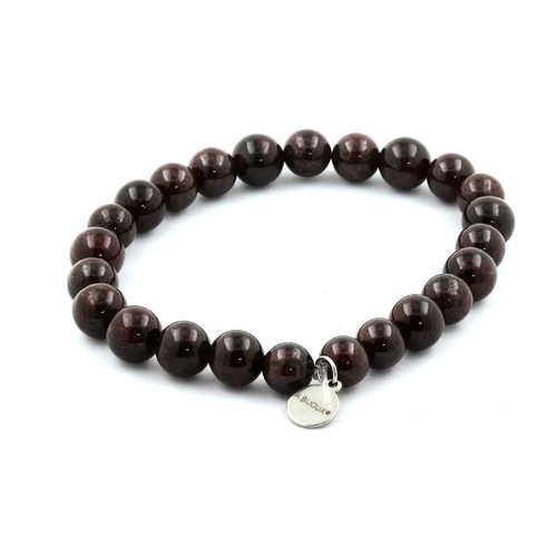 Bracciale perle granato mm - bracciale,