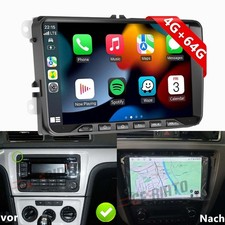 Autoradio 4+64G Android 15 per VW Caddy 2003-2020 Apple Carplay GPS Navi RDS USB