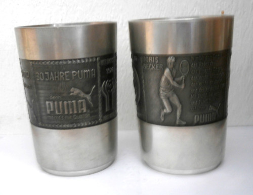 Due tazze latta puma anni - tazze,
