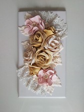 Quadro FATTO A MANO -  Composizione di Fiori 3D - Accessorio d'Arredo  *  NUOVO