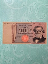1000 Lire VERDI FDS carta ocra