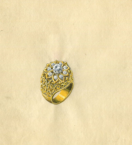 Anello oro con - in,
