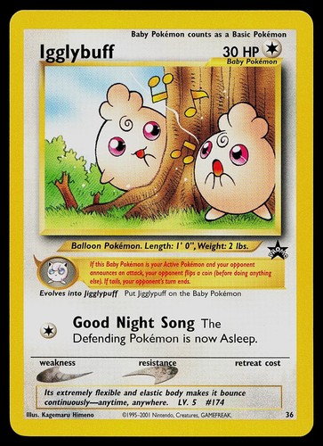 Carta pokemon igglybuff - carta,