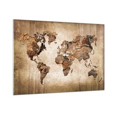 Quadro su Vetro 100x70cm mappa