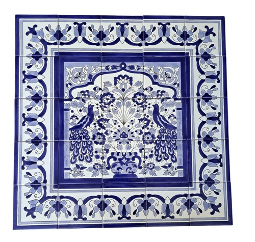 Quadro piastrelle dipinto - , a