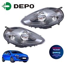 COPPIA FARI FANALI PROIETTORI FIAT PUNTO EVO PARABOLA SCURA DX SX SPINOTTO VIOLA